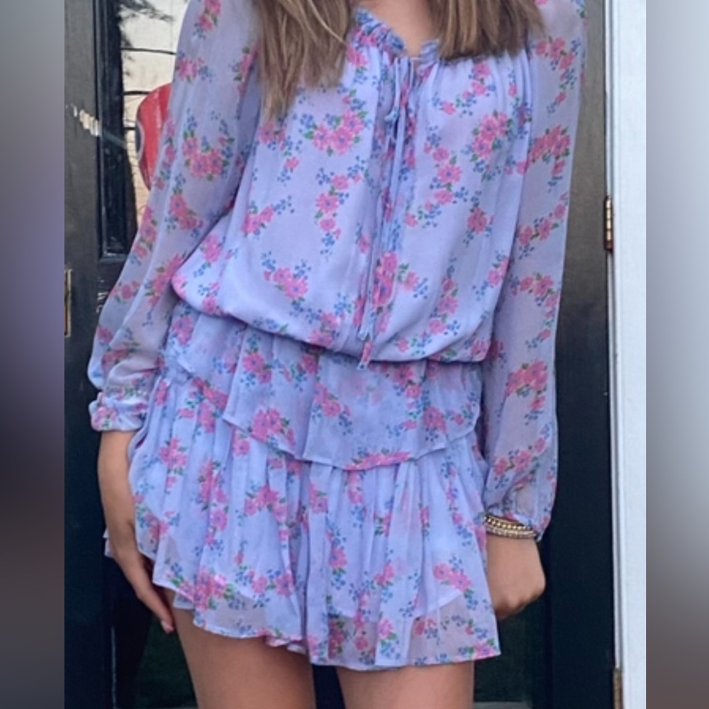 LoveShackFancy Popover Dress in Wisteria Lilac